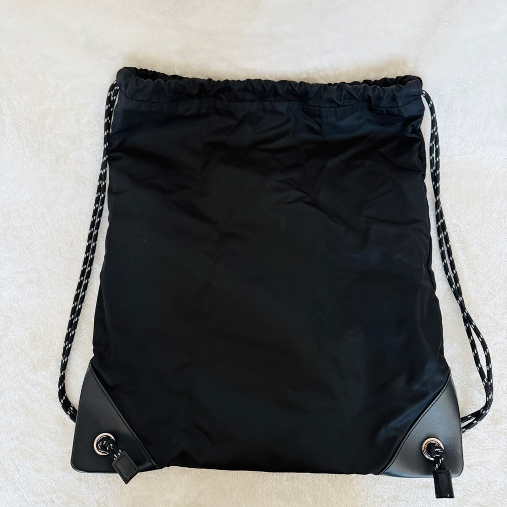 Versace Black Nylon Drawstring Backpack - image 6